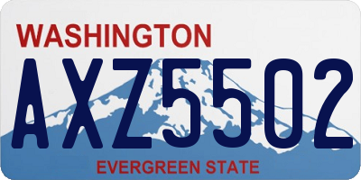 WA license plate AXZ5502