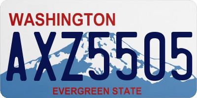 WA license plate AXZ5505