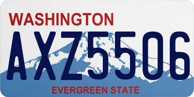WA license plate AXZ5506