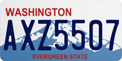 WA license plate AXZ5507