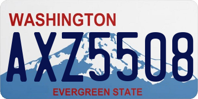 WA license plate AXZ5508