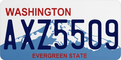 WA license plate AXZ5509