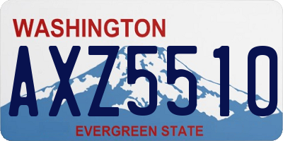 WA license plate AXZ5510