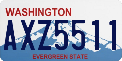 WA license plate AXZ5511