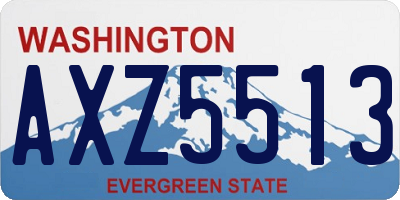 WA license plate AXZ5513