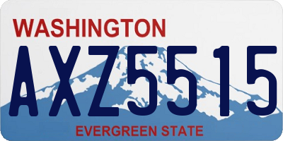 WA license plate AXZ5515