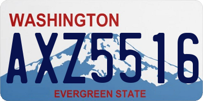 WA license plate AXZ5516