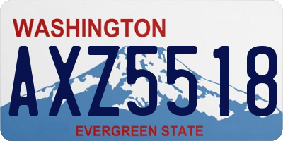 WA license plate AXZ5518