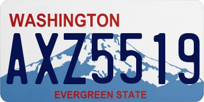 WA license plate AXZ5519