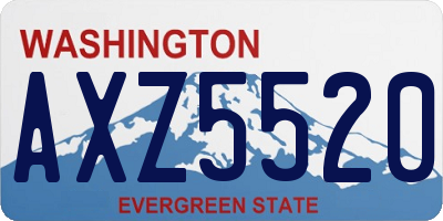 WA license plate AXZ5520