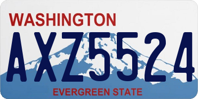 WA license plate AXZ5524