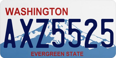 WA license plate AXZ5525