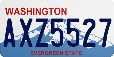 WA license plate AXZ5527