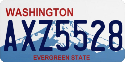 WA license plate AXZ5528