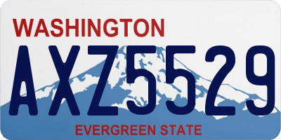 WA license plate AXZ5529