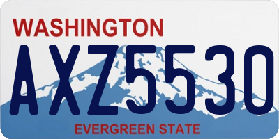 WA license plate AXZ5530