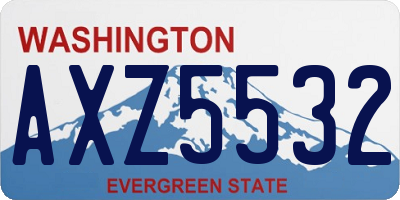 WA license plate AXZ5532