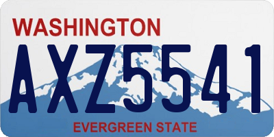 WA license plate AXZ5541