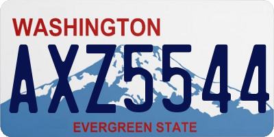WA license plate AXZ5544