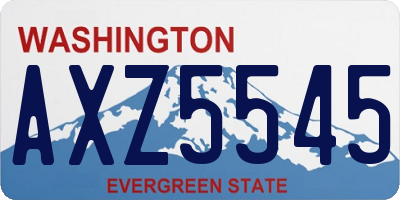 WA license plate AXZ5545