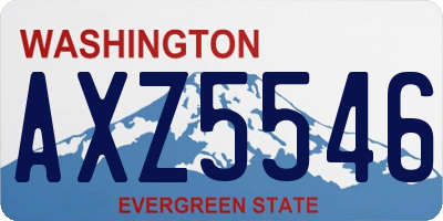 WA license plate AXZ5546