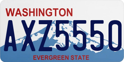 WA license plate AXZ5550
