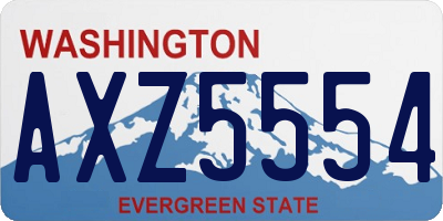 WA license plate AXZ5554