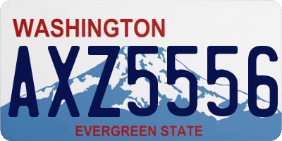 WA license plate AXZ5556