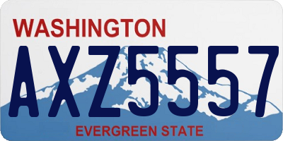 WA license plate AXZ5557