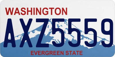 WA license plate AXZ5559