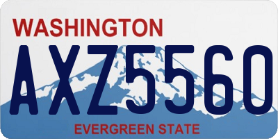 WA license plate AXZ5560