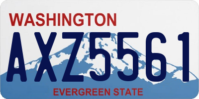 WA license plate AXZ5561