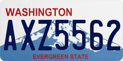 WA license plate AXZ5562
