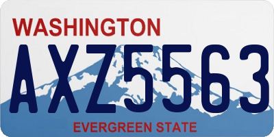 WA license plate AXZ5563