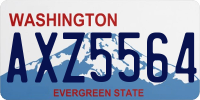 WA license plate AXZ5564