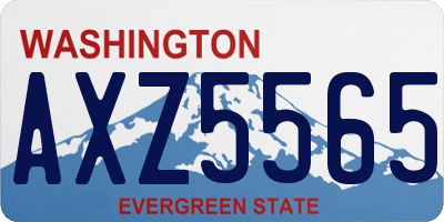 WA license plate AXZ5565