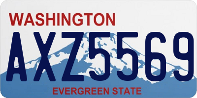 WA license plate AXZ5569