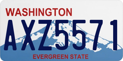 WA license plate AXZ5571