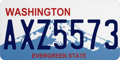 WA license plate AXZ5573