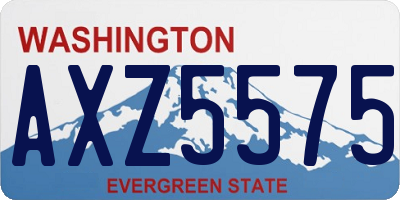 WA license plate AXZ5575