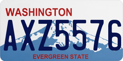 WA license plate AXZ5576