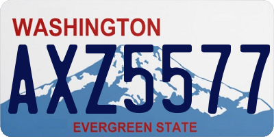 WA license plate AXZ5577