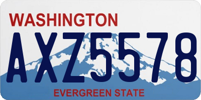 WA license plate AXZ5578
