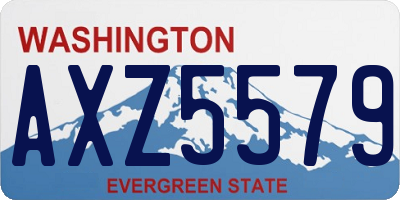WA license plate AXZ5579