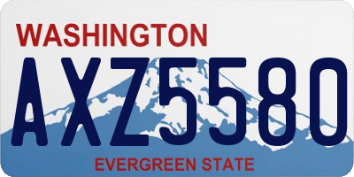 WA license plate AXZ5580
