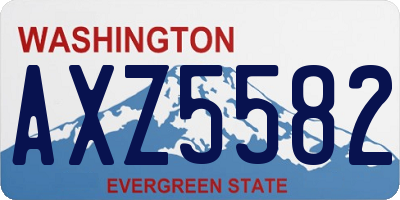 WA license plate AXZ5582