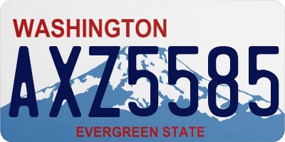 WA license plate AXZ5585