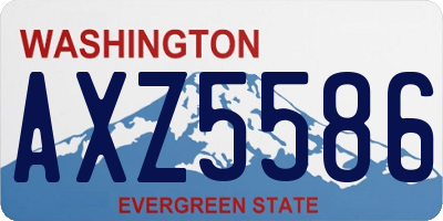 WA license plate AXZ5586