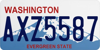 WA license plate AXZ5587