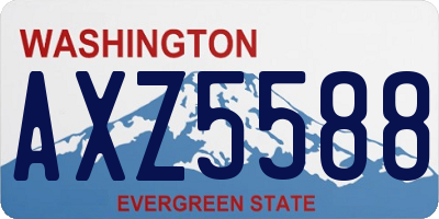 WA license plate AXZ5588